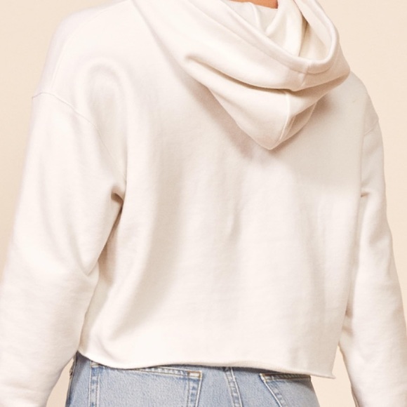 reformation Miles hoodie vintage white Xs NWT - Picture 2 of 6